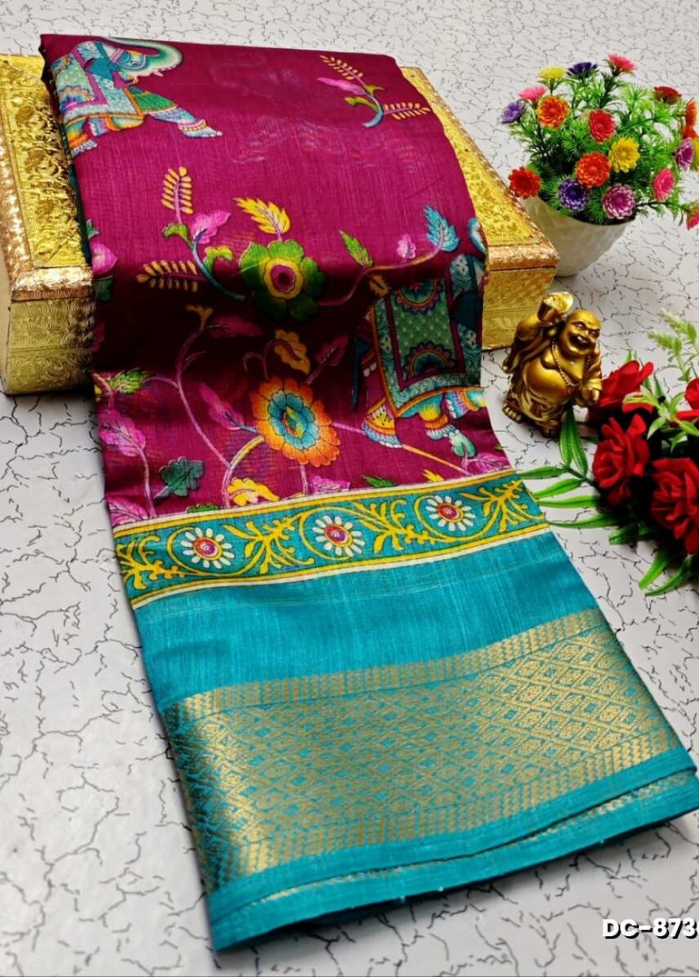 Dailywear cotton sarees all over body peacock designpattern design premium look lightweight comfortable wear - VADAMALLI (1)