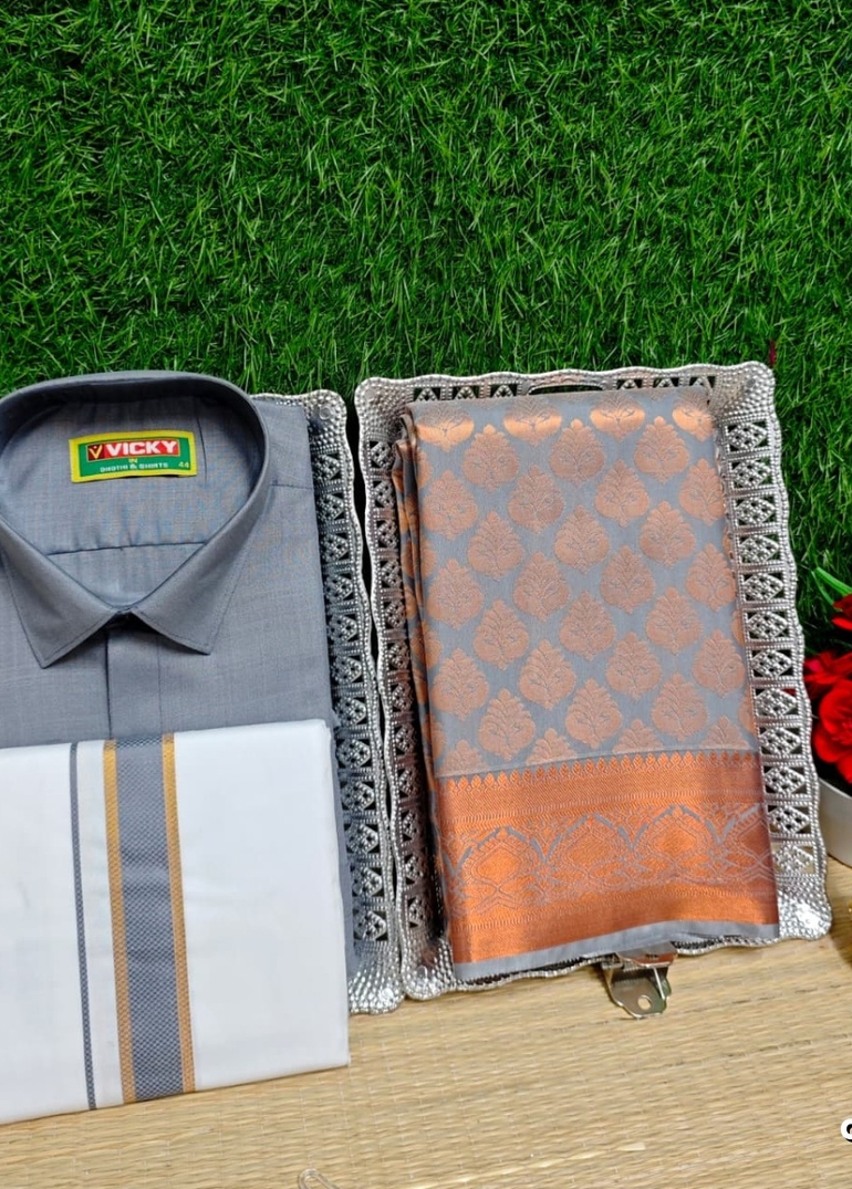 COUPLE COMBO MATCHING AND MATCHING TRADITIONAL SET MATCHING COMBO FOR FESTIVAL SEASONS - AS COLOR (3)