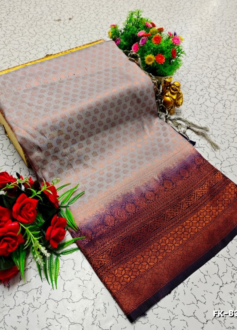 Premium Fancy kubera Softy Saree Rapier Fancy  Light Weight Silk Saree - AS COLOR