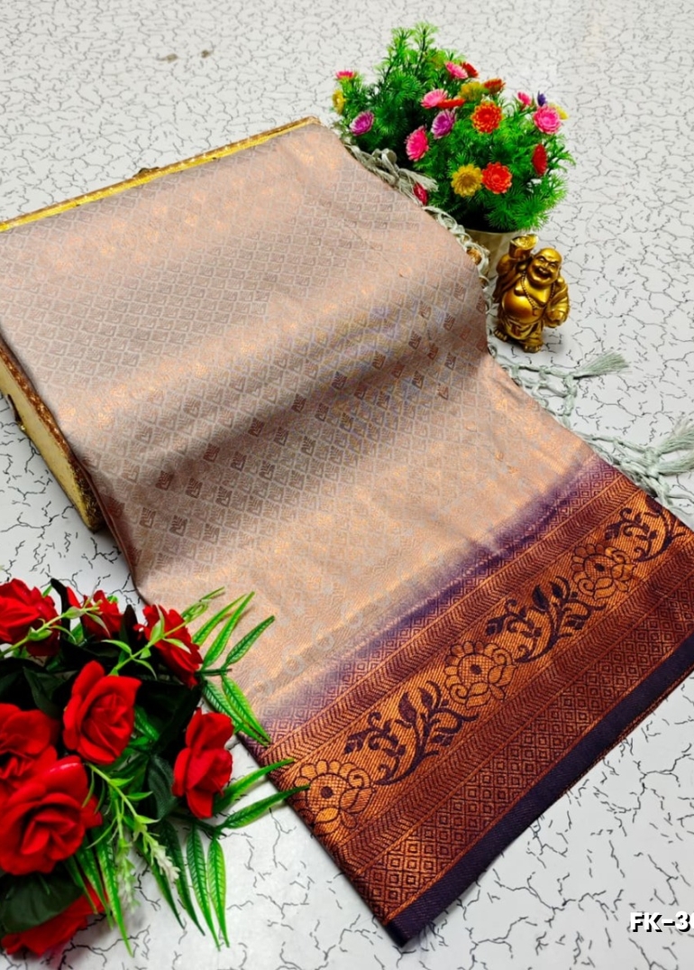 Premium Fancy kubera Softy Saree Rapier Fancy  Light Weight Silk Saree - AS COLOR (2)