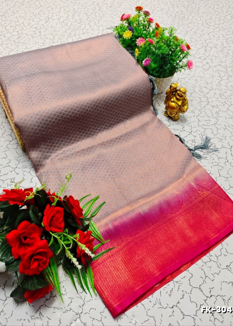 Premium Fancy kubera Softy Saree Rapier Fancy  Light Weight Silk Saree - DUAL COLOR (1)