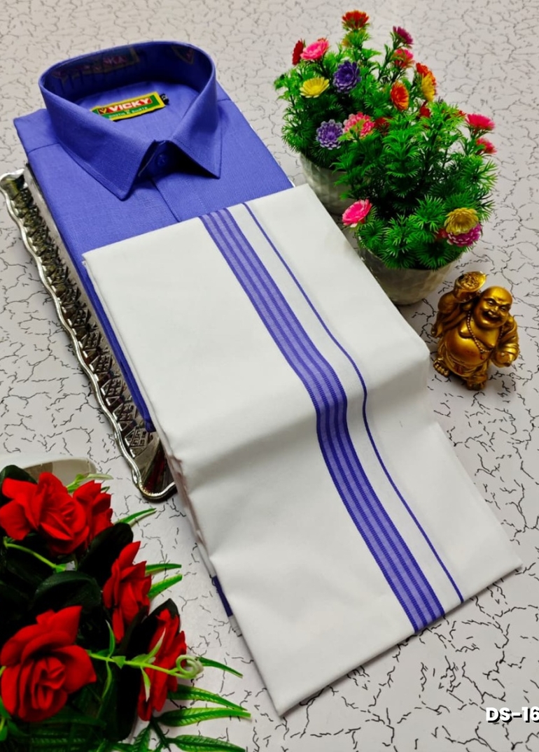 Traditional men  dhoti shirt  trending collection - LIGHT BLUE N