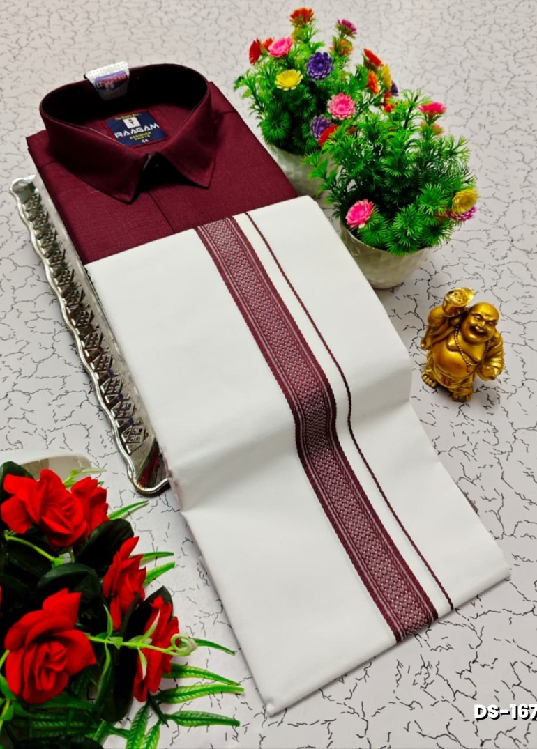 Traditional men  dhoti shirt  trending collection - MAROON COLOR