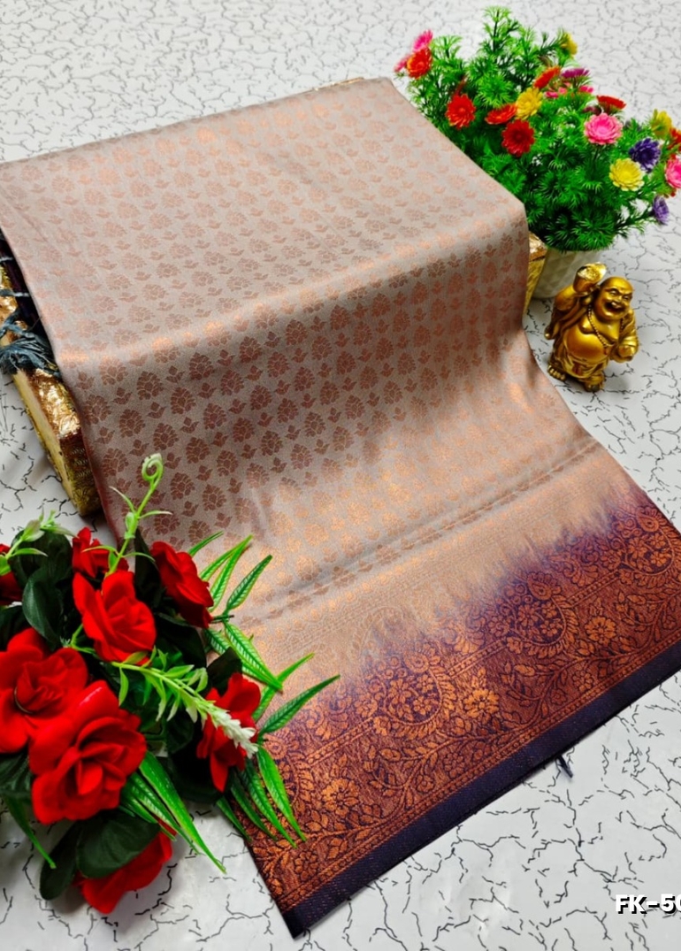 Premium Fancy kubera Softy Saree Rapier Fancy  Light Weight Silk Saree - AS COLOR (1)