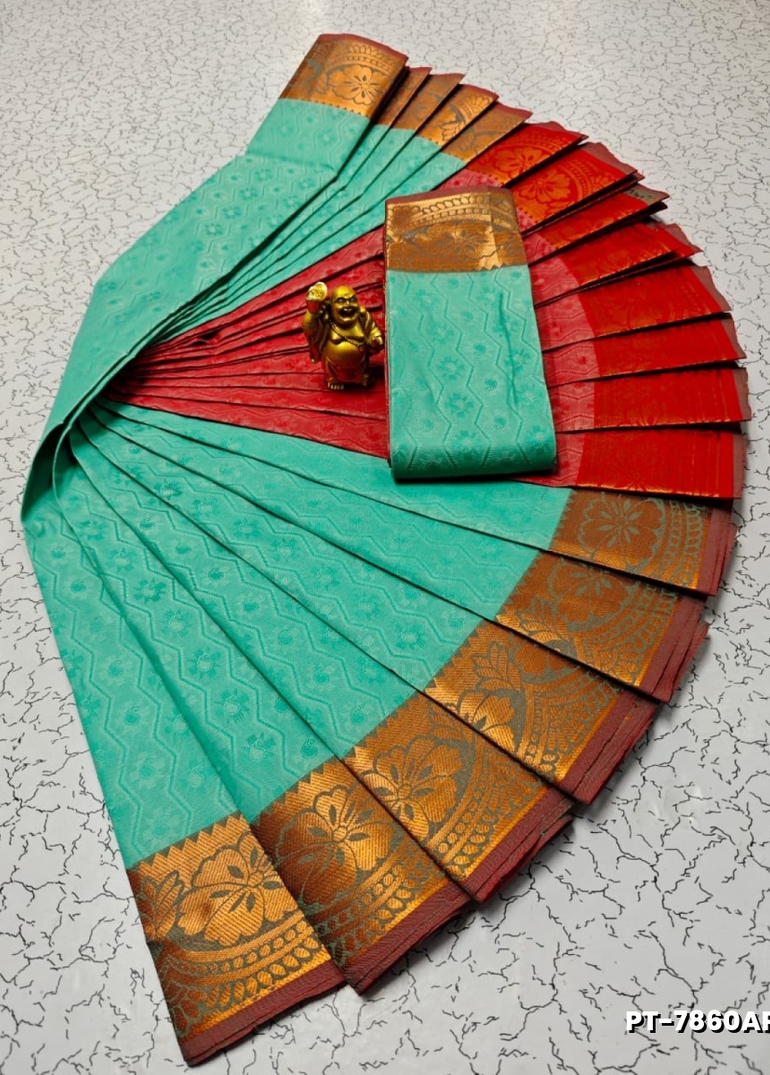 Elampillai Poontamil Saree | Karizma Silk / Soft Silk | 3D Embossed Weave - REXONA