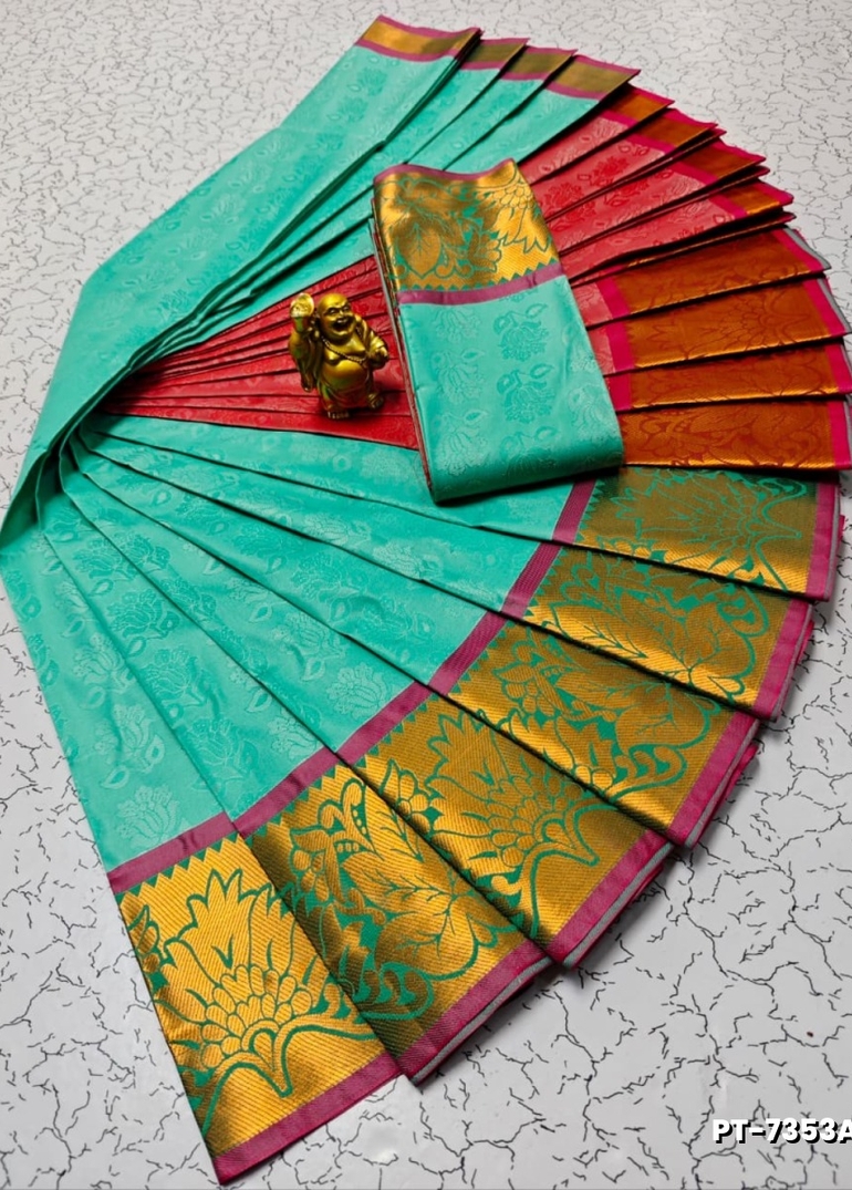 Elampillai Poontamil Saree | Karizma Silk / Soft Silk | 3D Embossed Weave - REXONA (1)