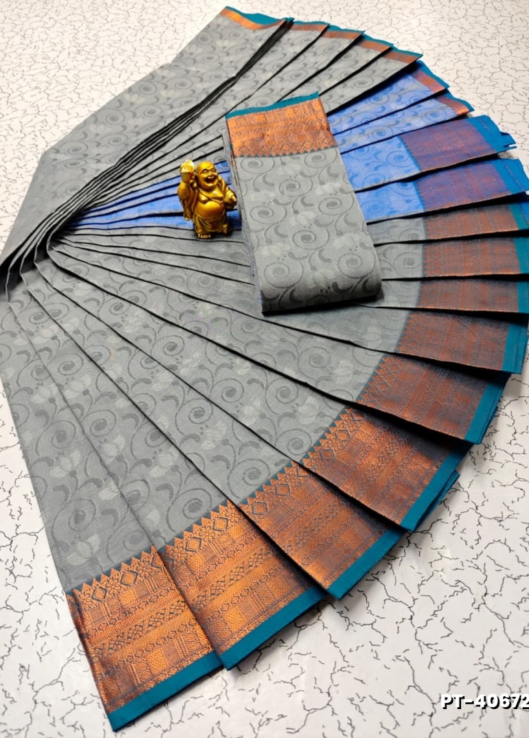 Elampillai Poontamil Saree | Karizma Silk / Soft Silk | 3D Embossed Weave - AS COLOR (2)