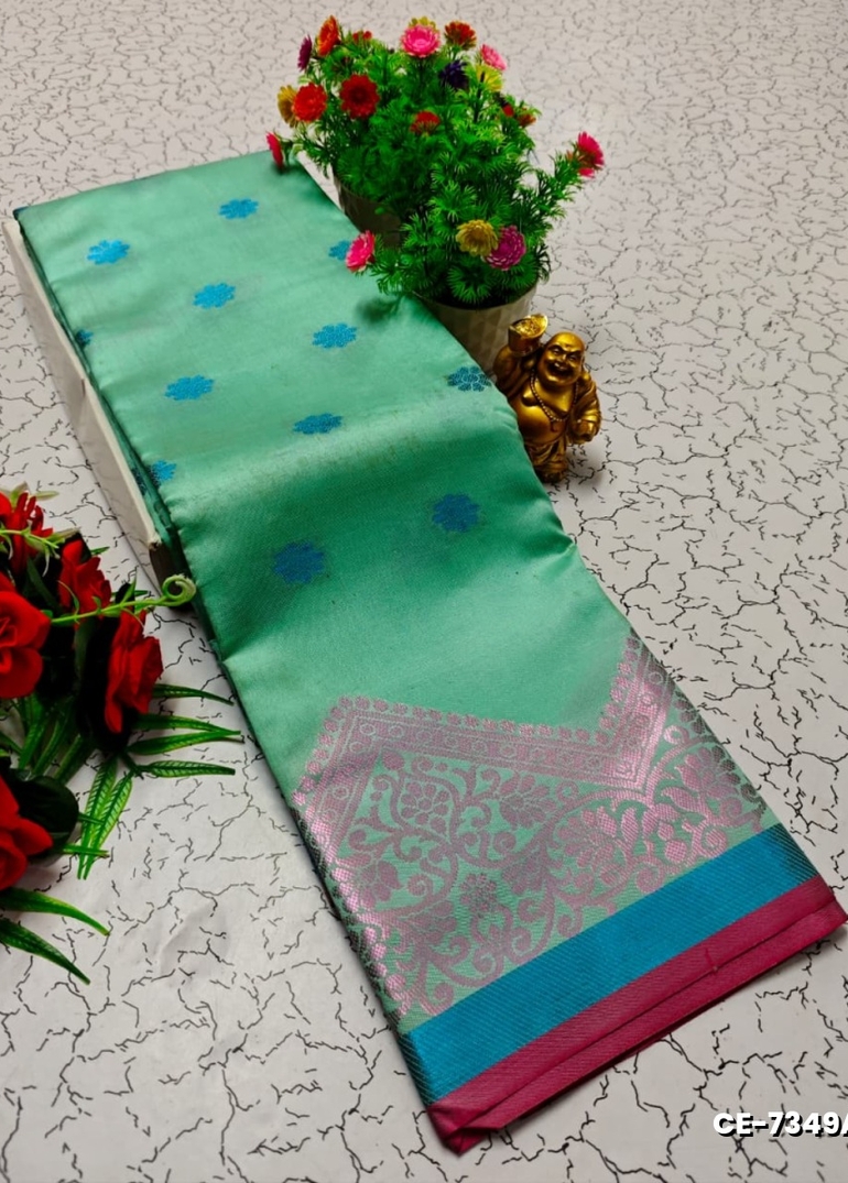 Elegant  Fancy Butta Soft  Silk  Saree  Clearance  Sale - REXONA