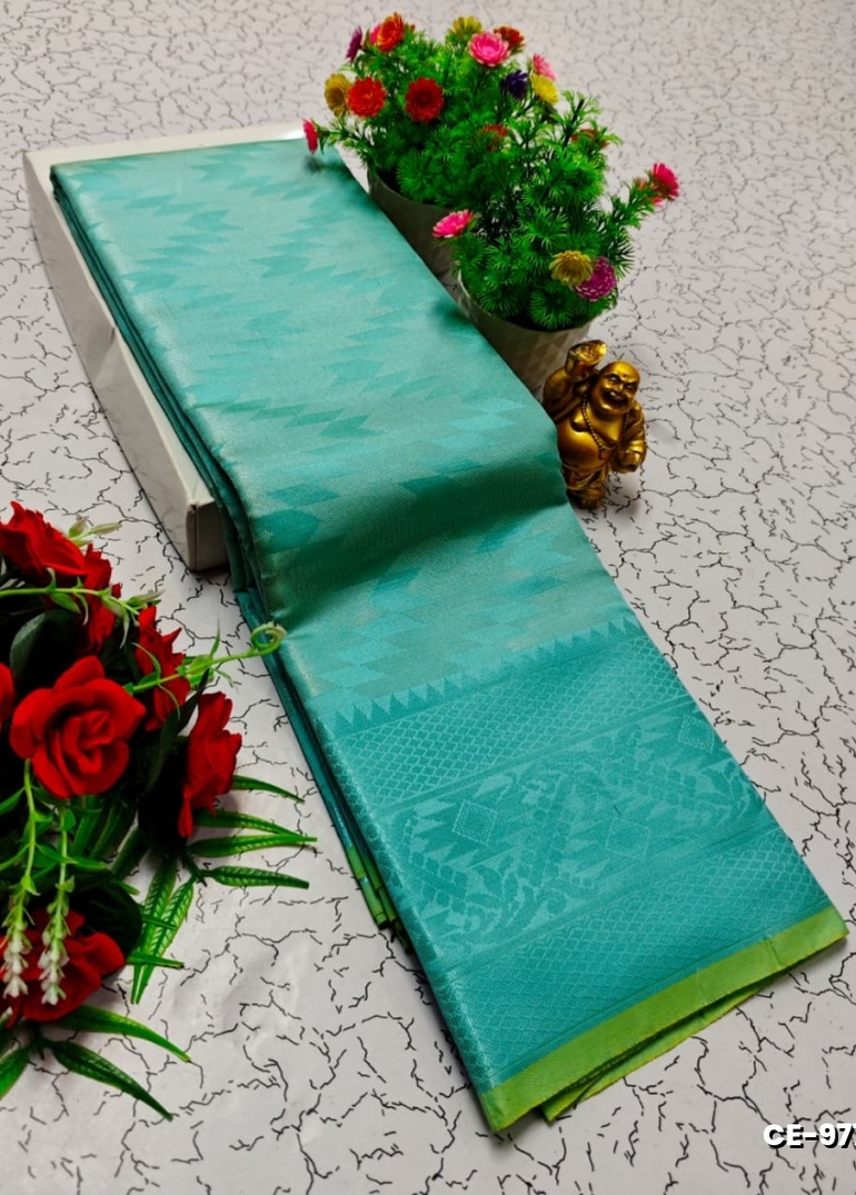 Premium monika soft silk saree rapier fancy light weight silk type sarees flower design function wear - REXONA