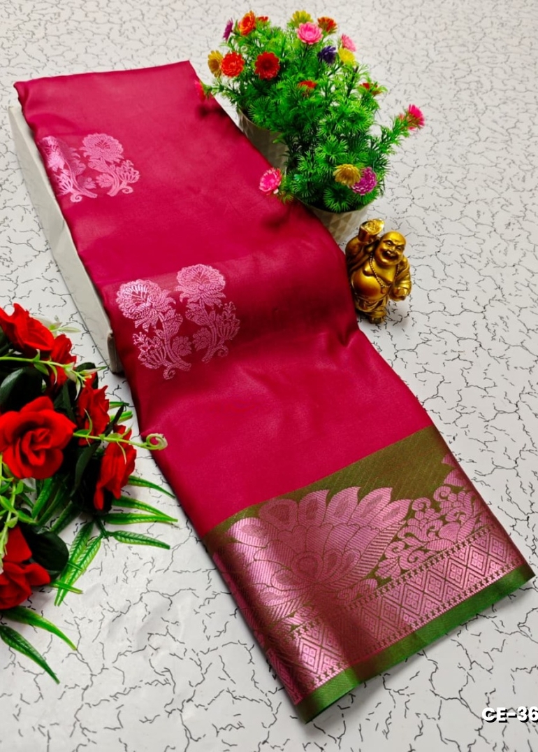 Premium soft silk  saree rapier fancy light weight silk type sarees flower design function wear- VADAMALLI