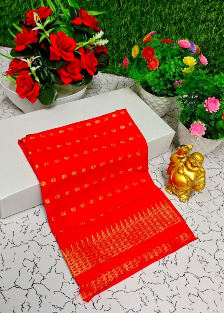 Designer Multi-Color Floral Print Blouse Fabric - PEACH