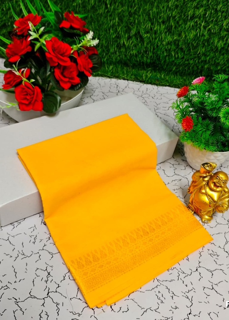 Designer Multi-Color Floral Print Blouse Fabric - LEMON COLOUR