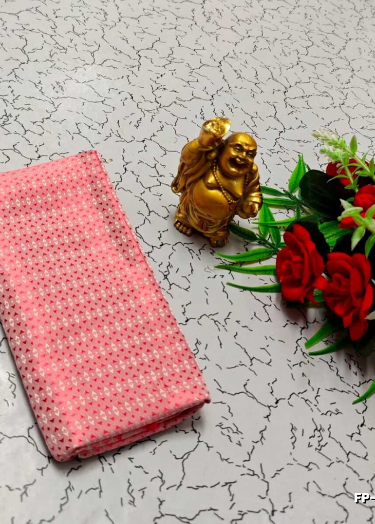 Designer Multi-Color Floral Print Blouse Fabric - LITE PEACH