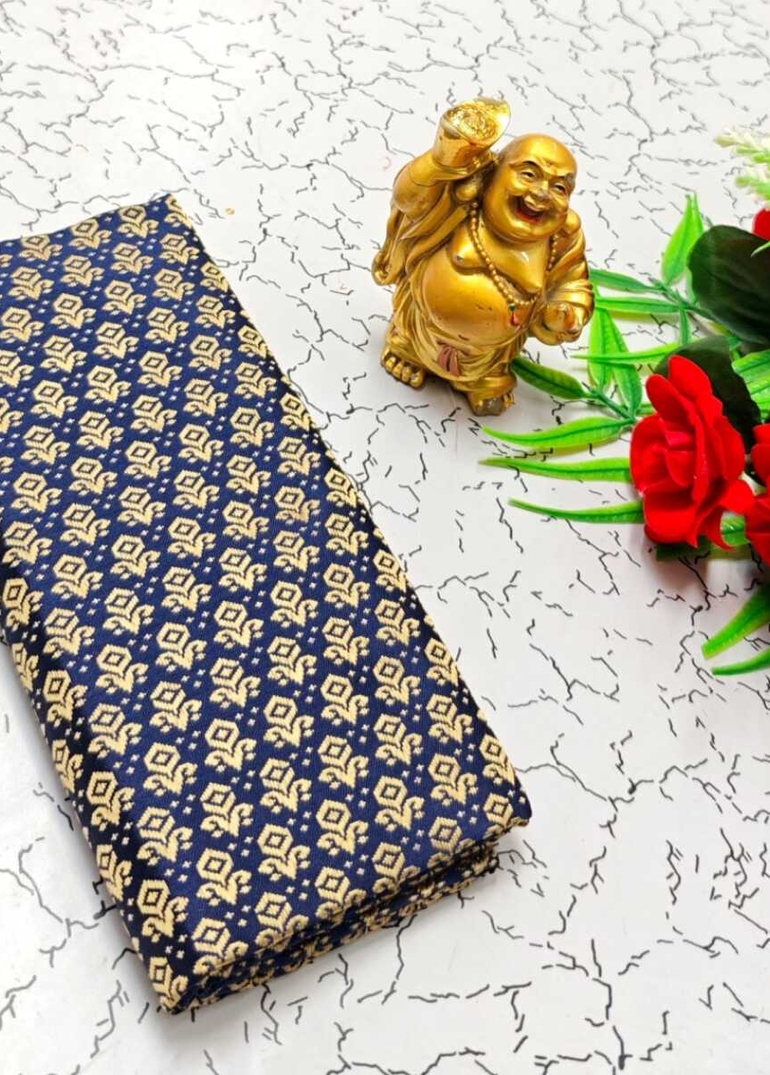 Designer Multi-Color Floral Print Blouse Fabric - R BLUE (1)