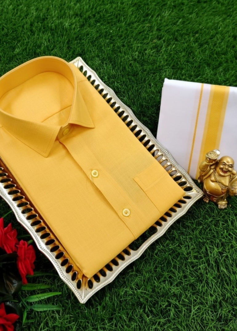 Traditional men  dhoti shirt  trending collection - LIGHT PEACH