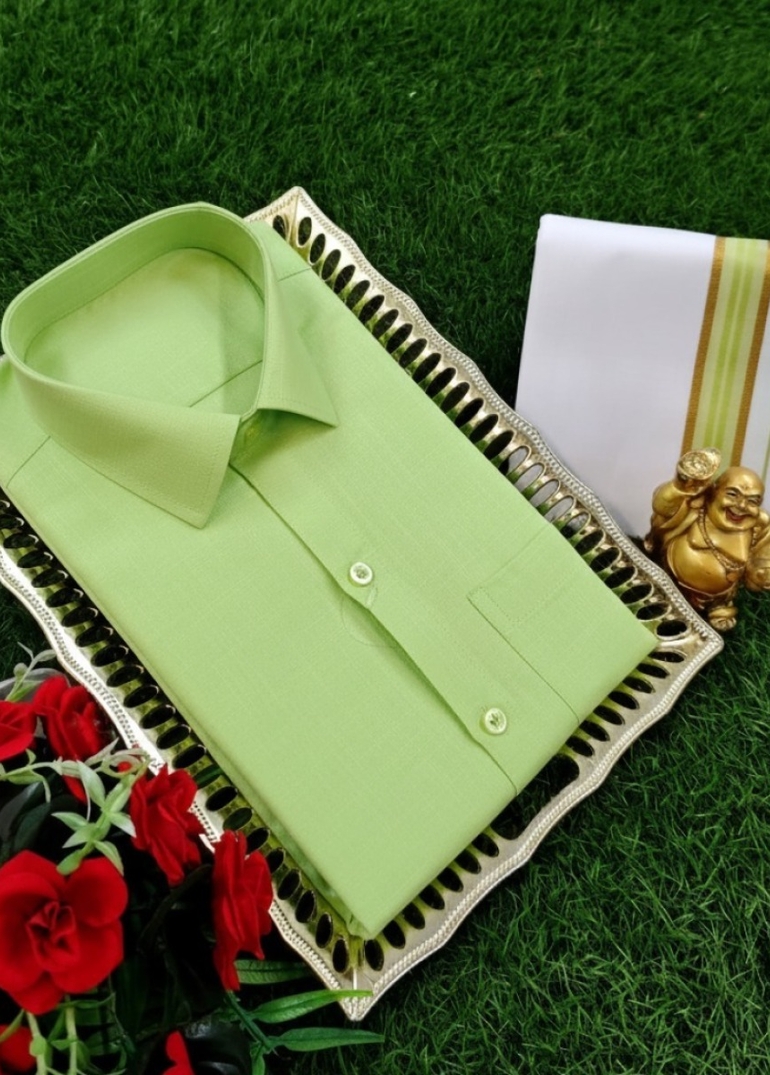 Traditional men  dhoti shirt  trending collection - LIGHT GREEN