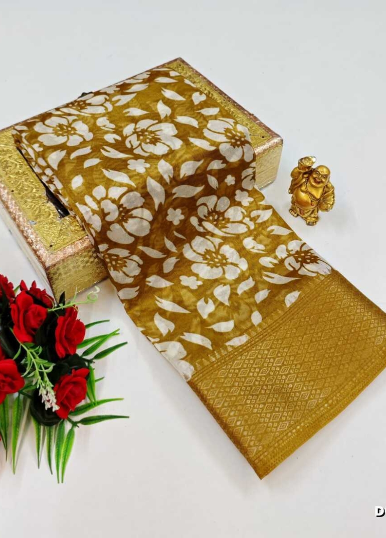 Dailywear cotton sarees premium look lightweight comfortable wear - LIGHT YELLOW