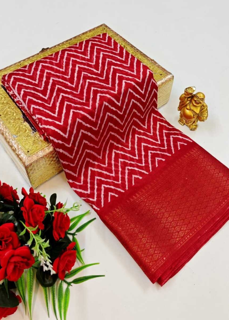 Dailywear cotton sarees premium look lightweight comfortable wear - MAROON COLOR (3)