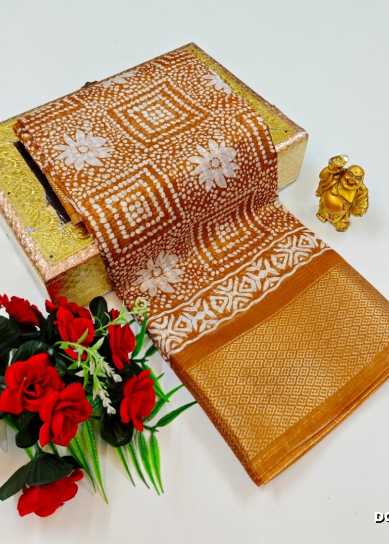Dailywear cotton sarees premium look lightweight comfortable wear - BRONCE COLOUR (5)