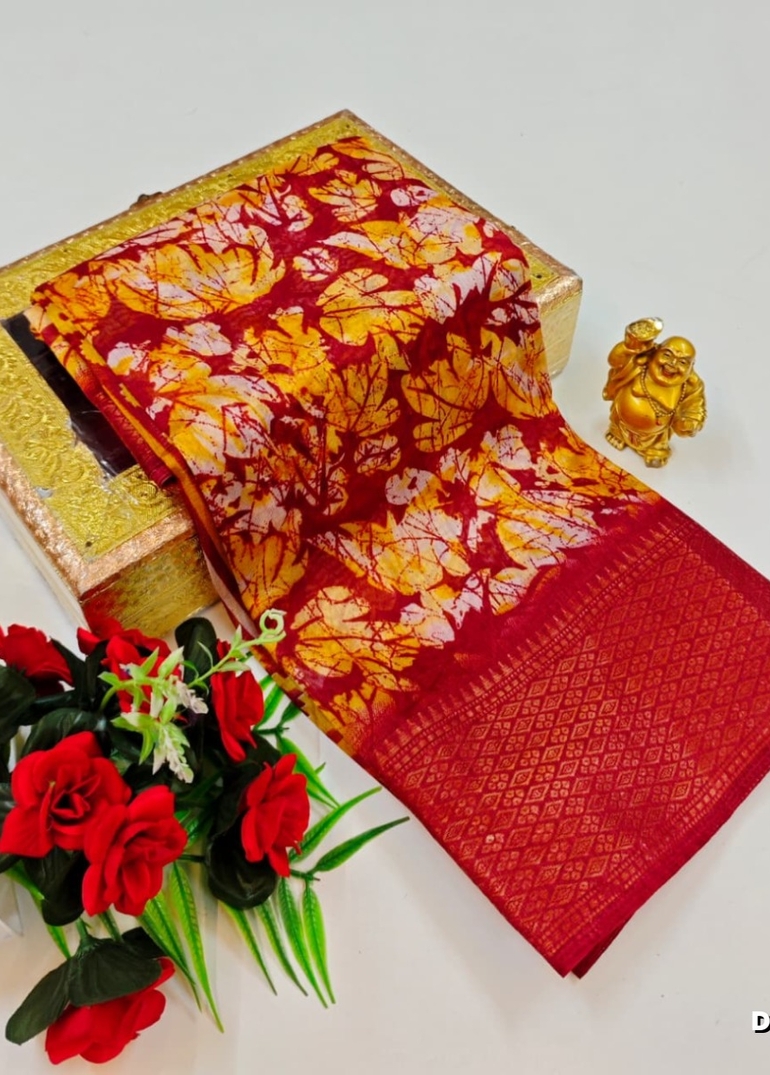 Dailywear cotton sarees premium look lightweight comfortable wear - MAROON COLOR (5)