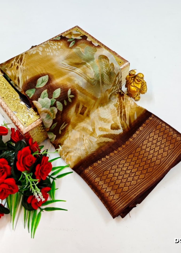 Dailywear cotton sarees premium look lightweight comfortable wear - LIGHT YELLOW (3)