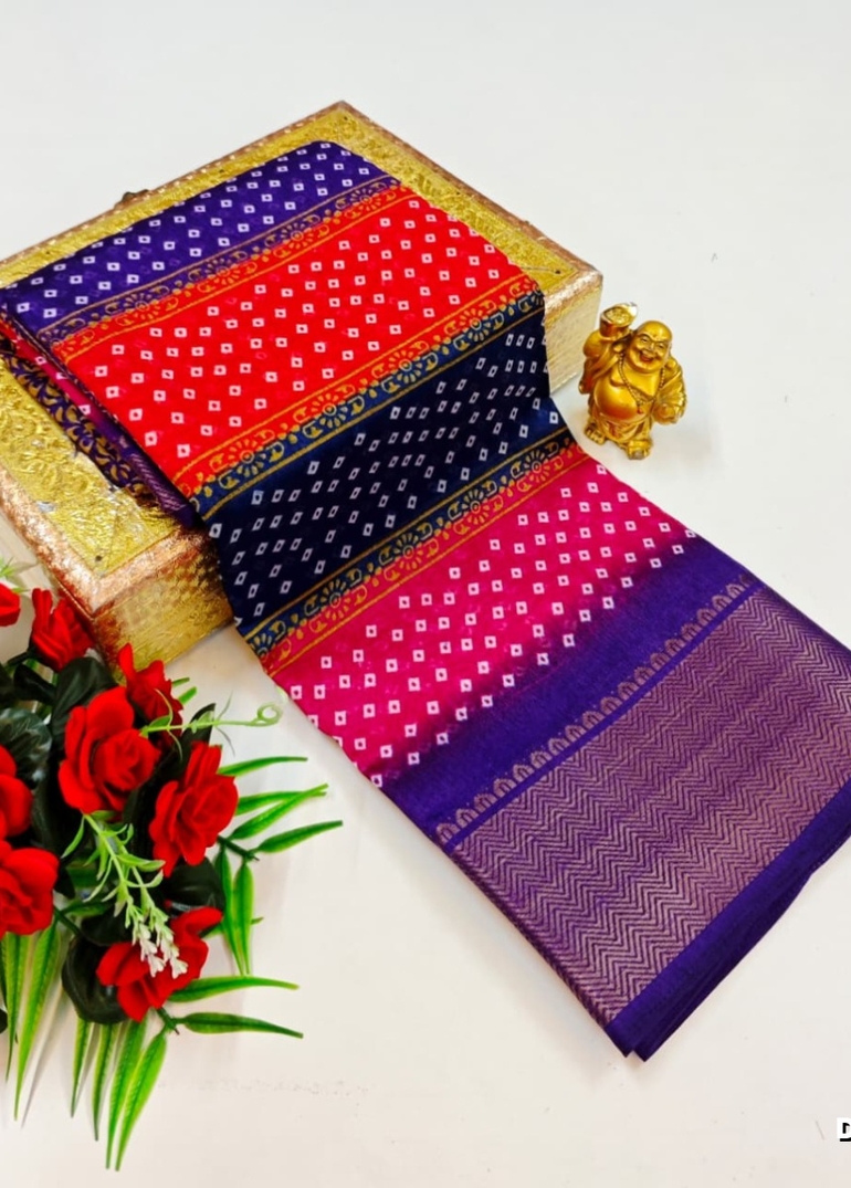 Dailywear cotton sarees premium look lightweight comfortable wear - MIXED ALL COLOR (1)
