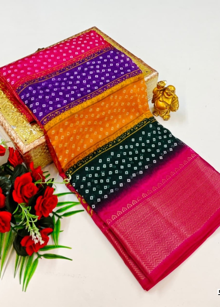 Dailywear cotton sarees premium look lightweight comfortable wear - MIXED ALL COLOR (4)