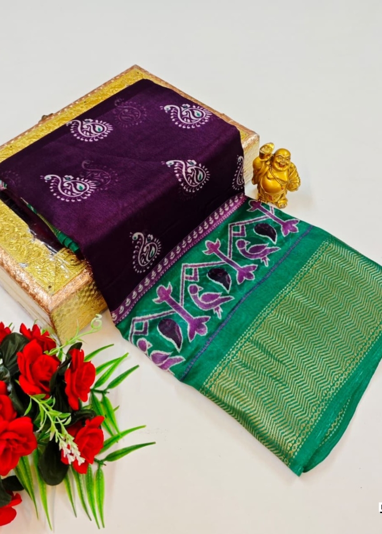 Dailywear cotton sarees premium look lightweight comfortable wear - WINE COLOUR (10)