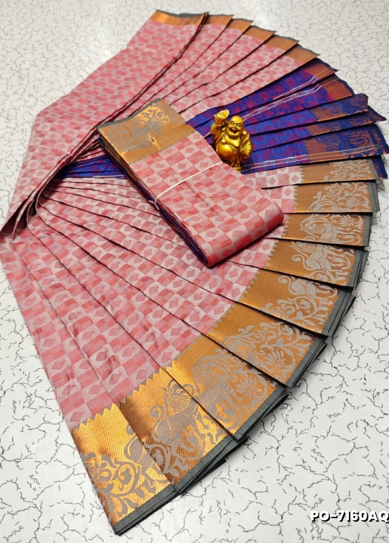 Poonthamil Elegant Traditional Saree - LITE PEACH