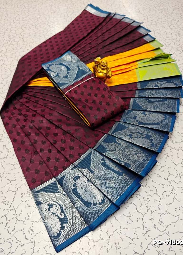 Poonthamil Elegant Traditional Saree - COFEE BROWN (1)
