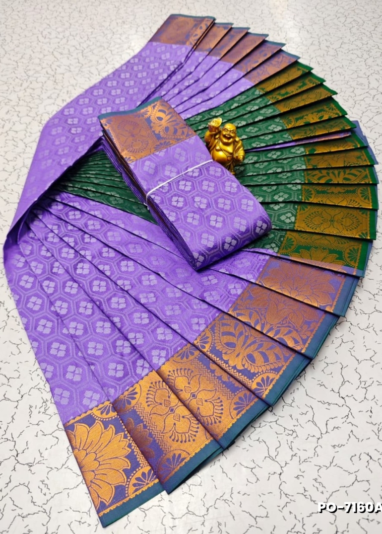 Poonthamil Elegant Traditional Saree - LAVENDER DARK