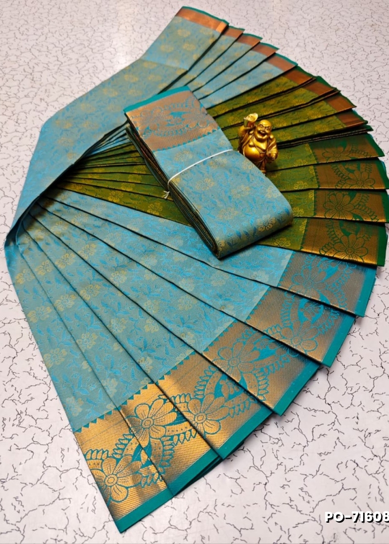 Poonthamil Elegant Traditional Saree - BLUE SHADE