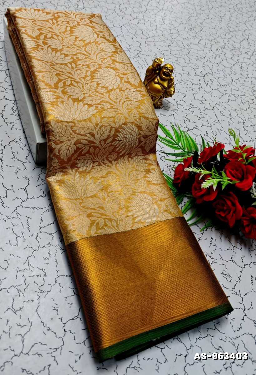 NITA AMBANI INSPIRED BANARASI TISSUE SILK SAREE - GOLD