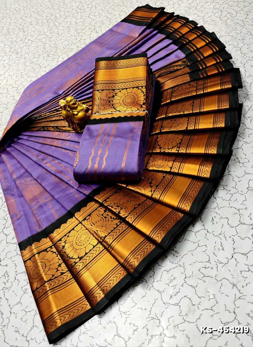 FANCY ALL SELF SOFT SILK SAREES WITH KOTTANCHI BORDER - LEVENDOR