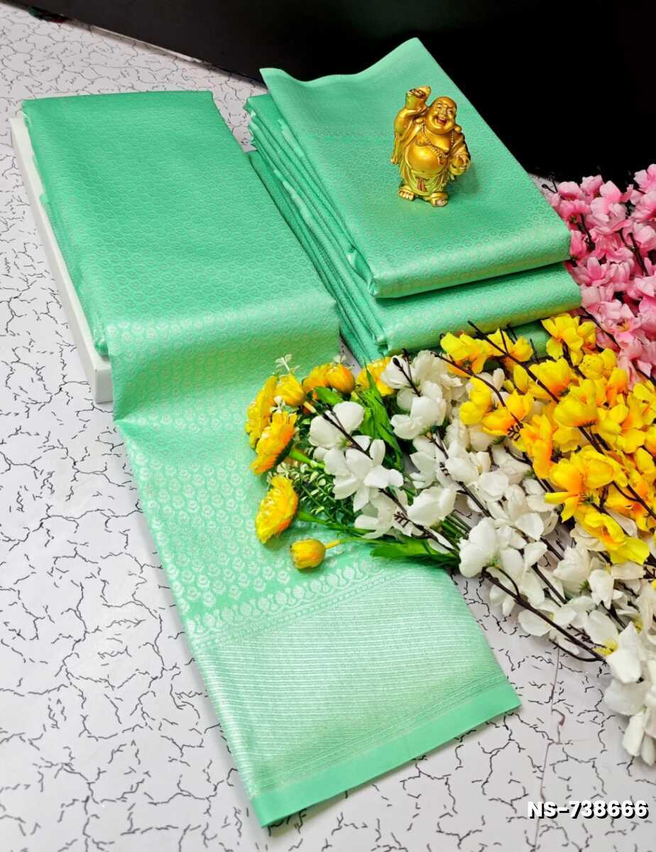 FANCY SILVAR ZARI NILA SAREES - TUQUOISE