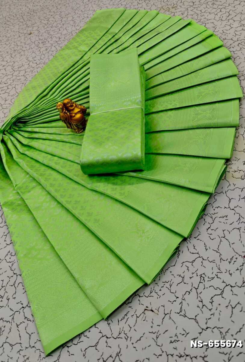 FANCY SILVAR ZARI NILA SAREES - EMERALD COLOUR (1)