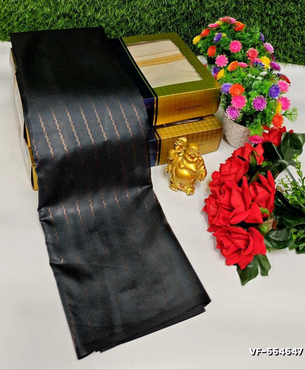 VAIRA OOSI  FANCY  SOFT SILK LIGHT WEIGHT  SAREES - GRAY