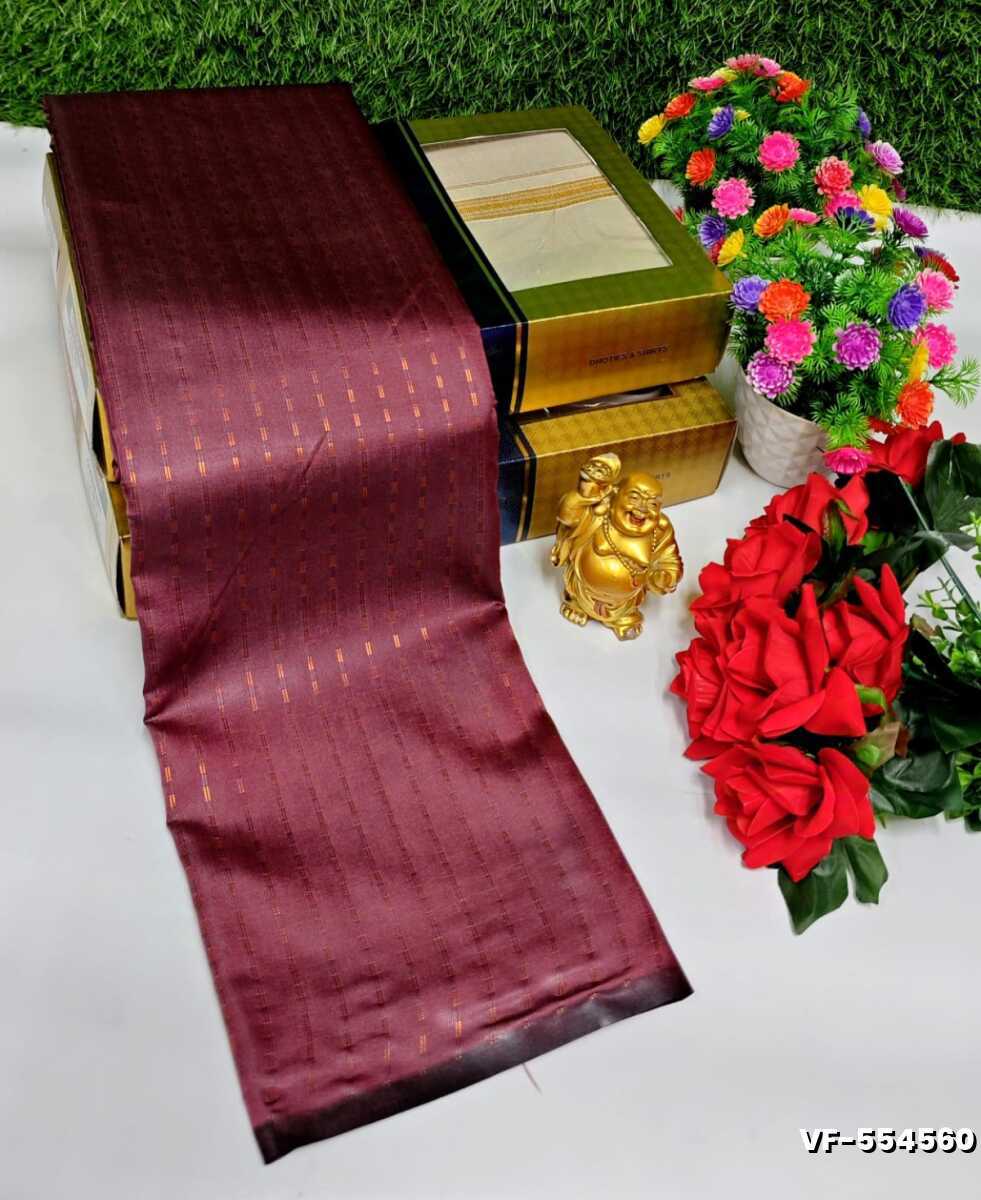 VAIRA OOSI  FANCY  SOFT SILK LIGHT WEIGHT  SAREES - CREAM COLOR