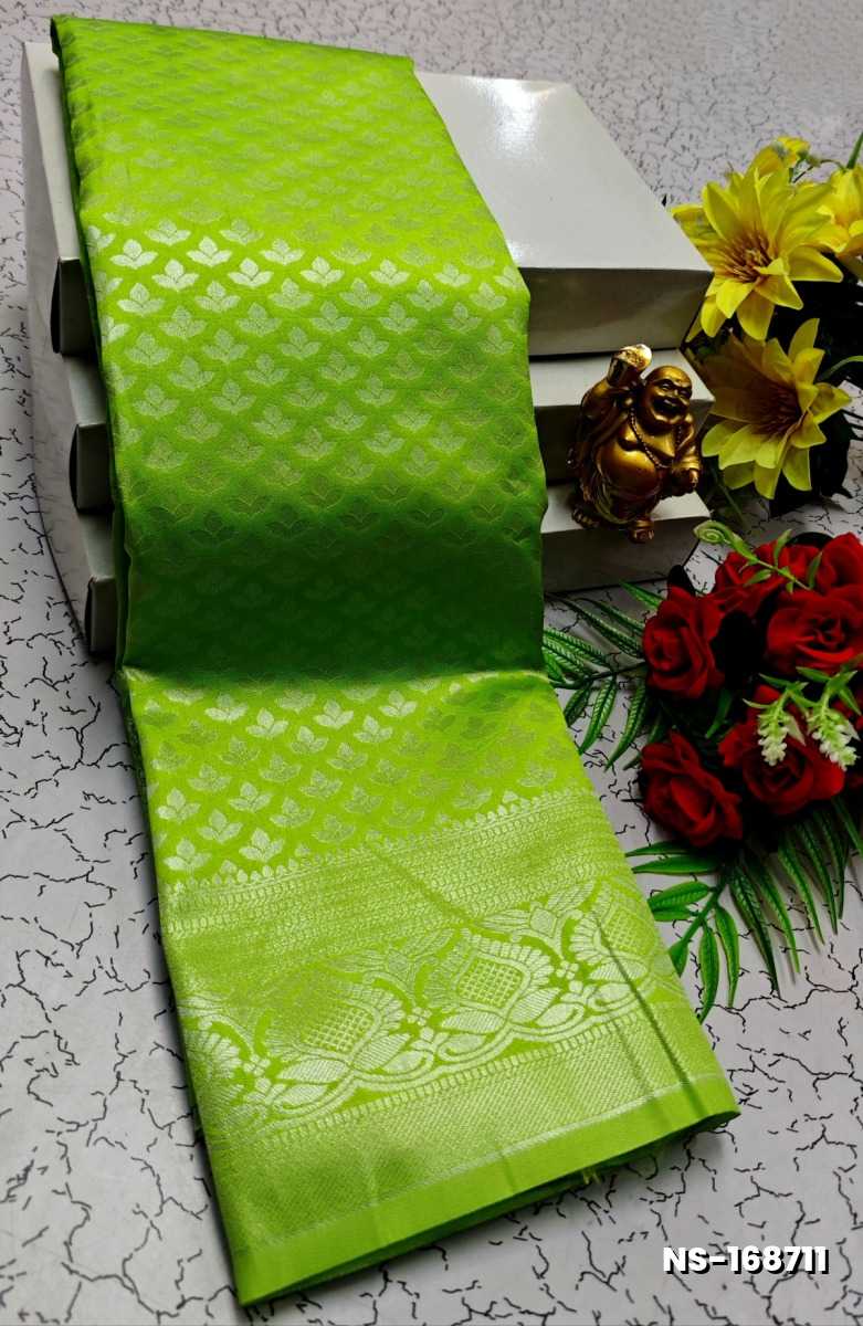 FANCY SILVAR ZARI NILA SAREES - PARET GREEN (3)