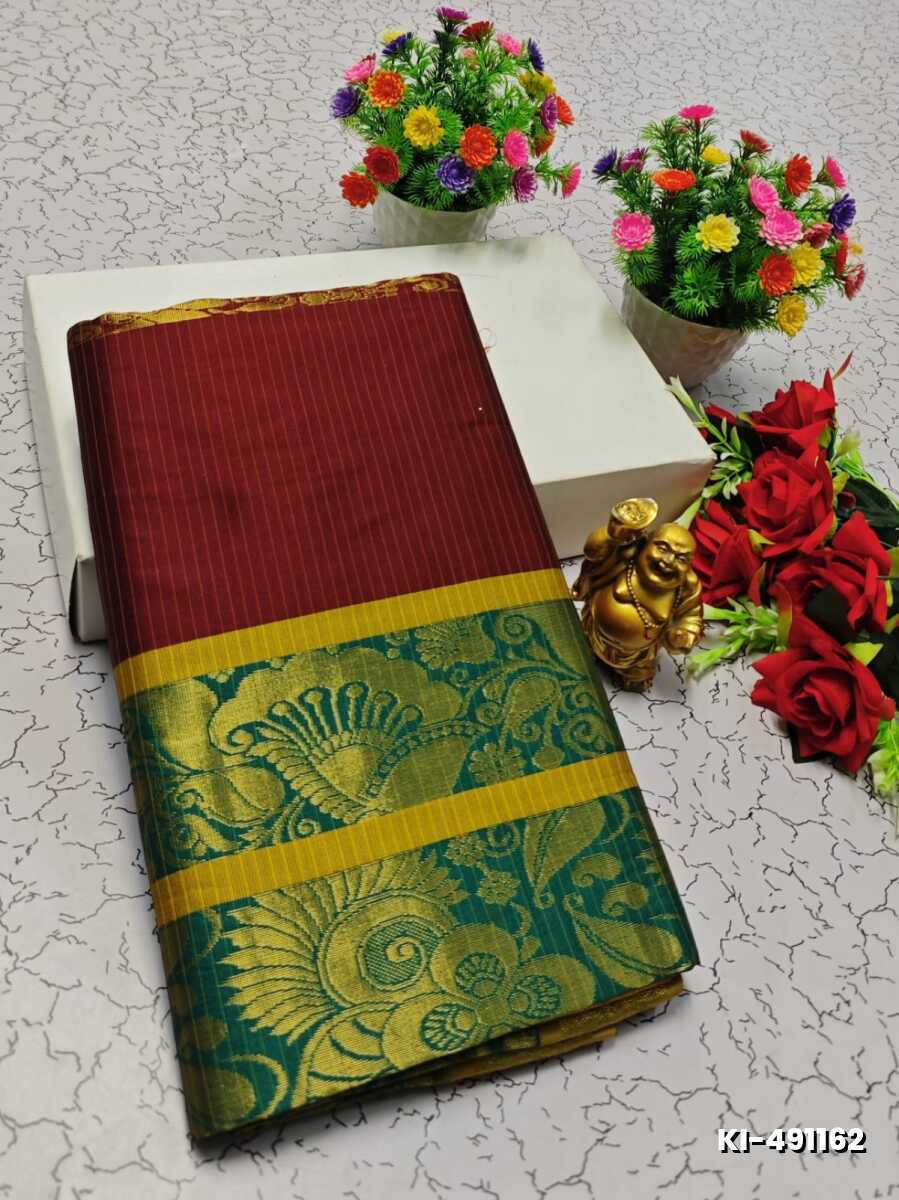 KALYANI SILK TYPE SAREES - MAROON COLOR (1)