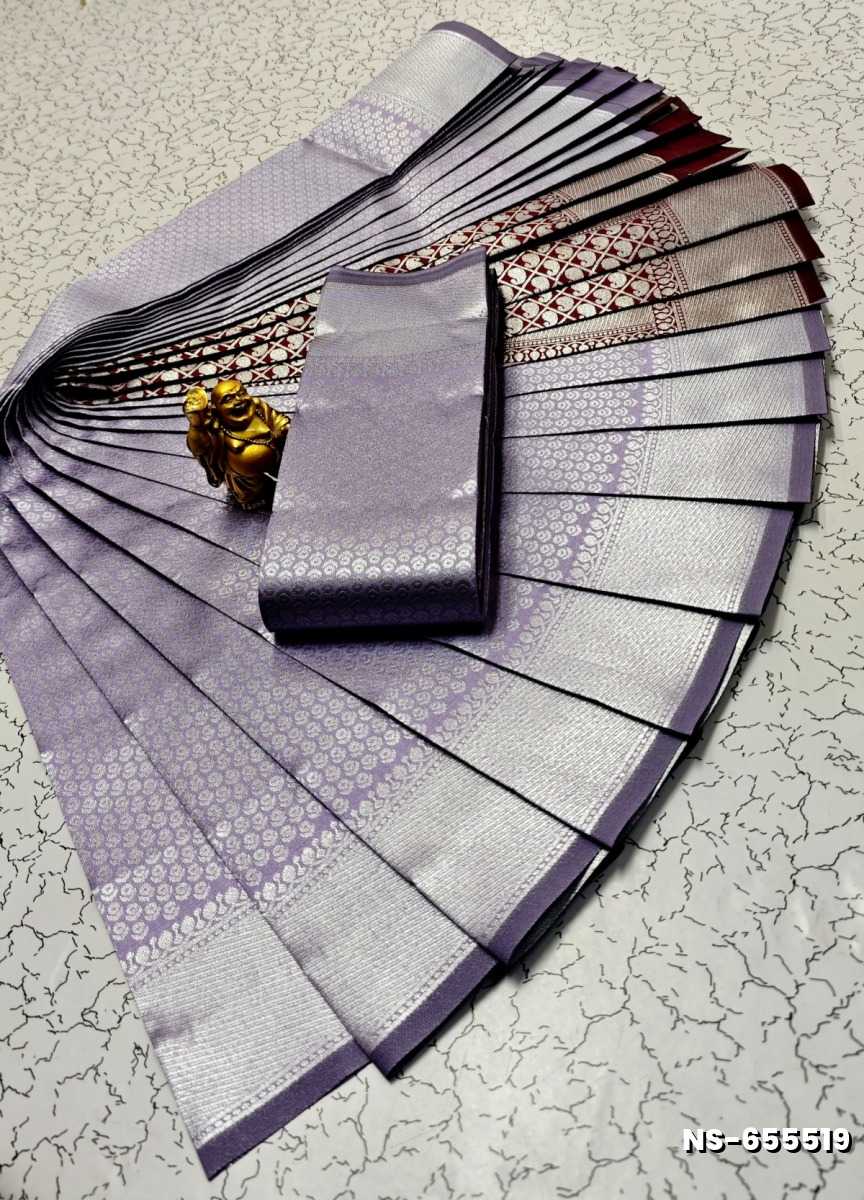 FANCY SILVAR ZARI NILA SAREES - LEVENDOR