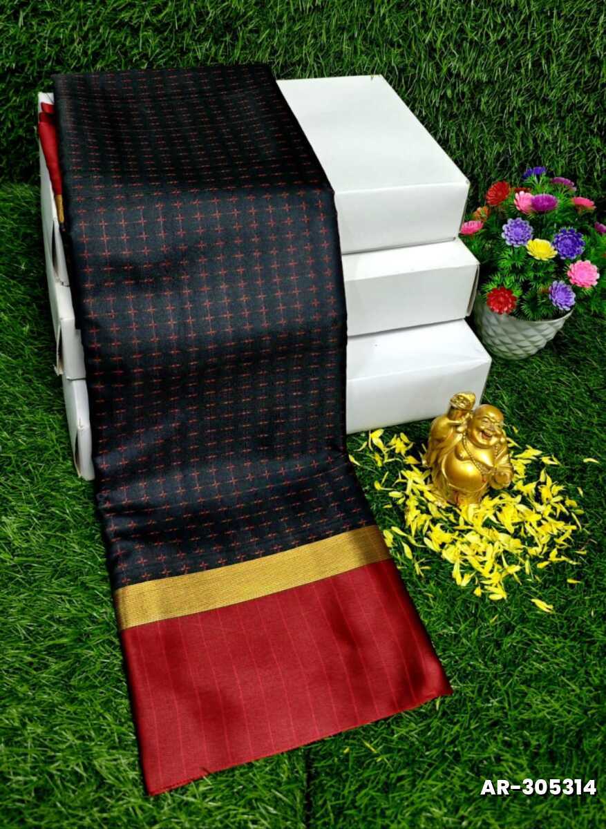 STAR SOFT SILK RICH LOOK DESIGN SOFT MATERIAL FUNCTION AND PART WEAR- BLACK