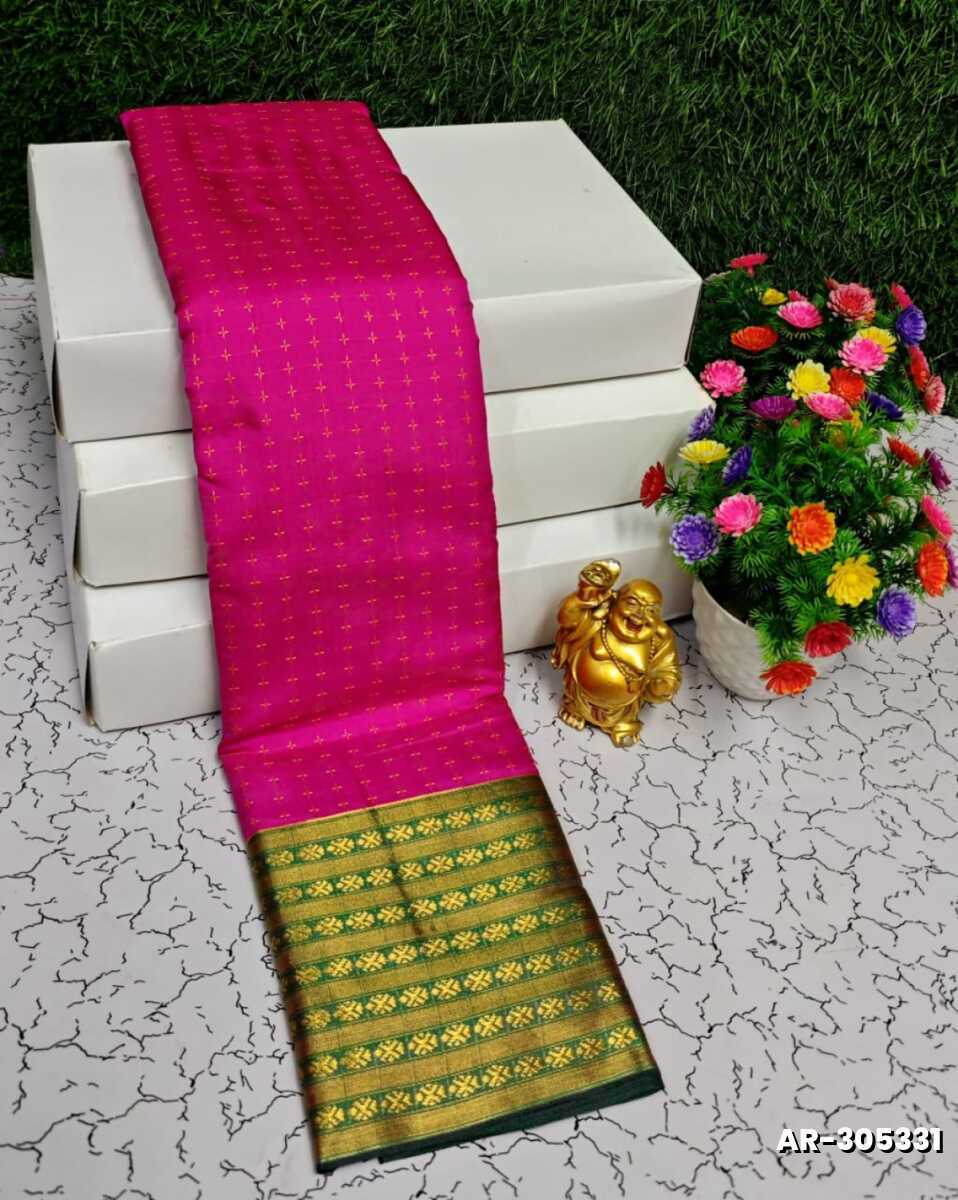 STAR SOFT SILK RICH LOOK DESIGN SOFT MATERIAL FUNCTION AND PART WEAR - DARK PINK