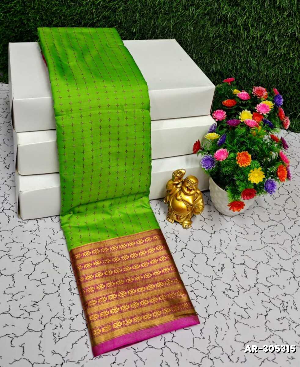 STAR SOFT SILK RICH LOOK DESIGN SOFT MATERIAL FUNCTION AND PART WEAR  - GREEN