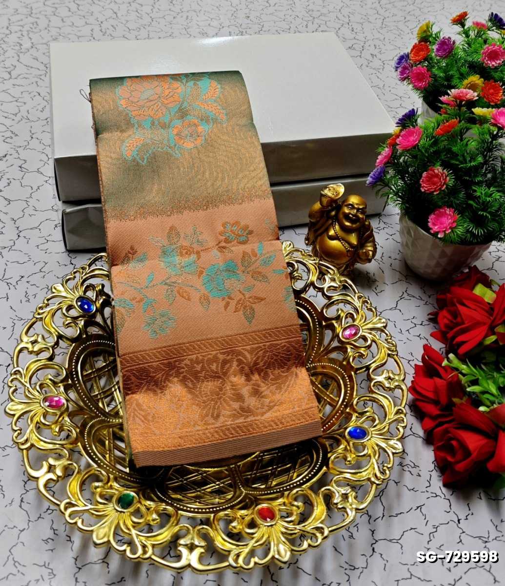 KUBERA ELITE BRIDAL RAPIER FANCY LIGHT WEIGHT SILK TYPE SAREES FUNCTION WEAR SAREE - LITE TEAL (1)