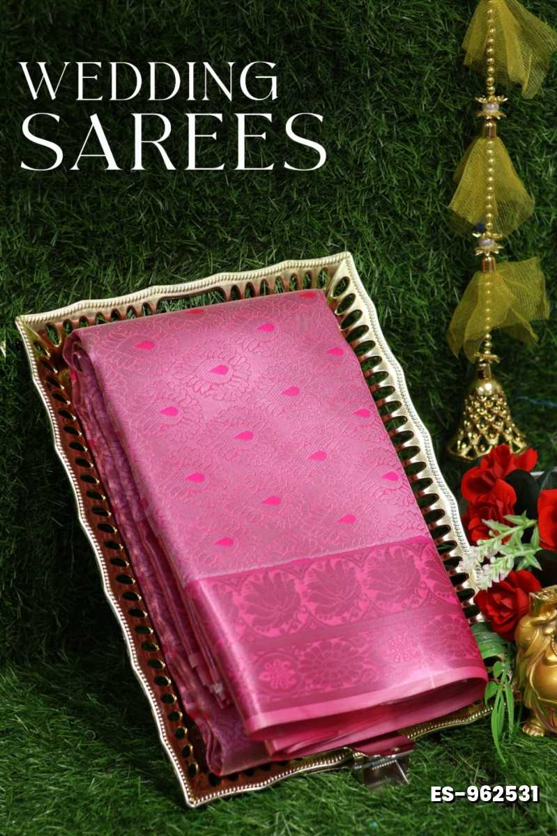 Bridal Silk Perfection  Woven from premium bridal silk — a silk variety revered for its luster, purity, and durability - DARK PINK
