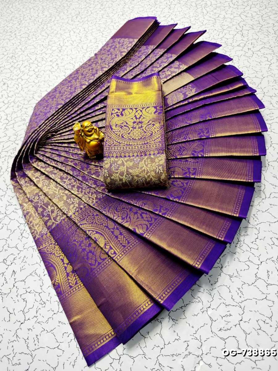 A "one gram gold trending tissue saree" typically refers to a saree made from a lightweight, sheer fabric known as tissue - INDIGO COLOUR (4)
