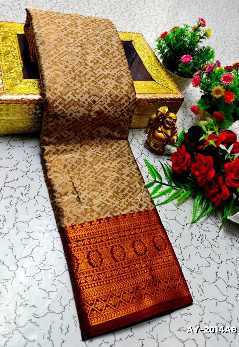 Ayusha Pattu Saree  Pure Silk with Grand Zari Work - GOLDEN (1)