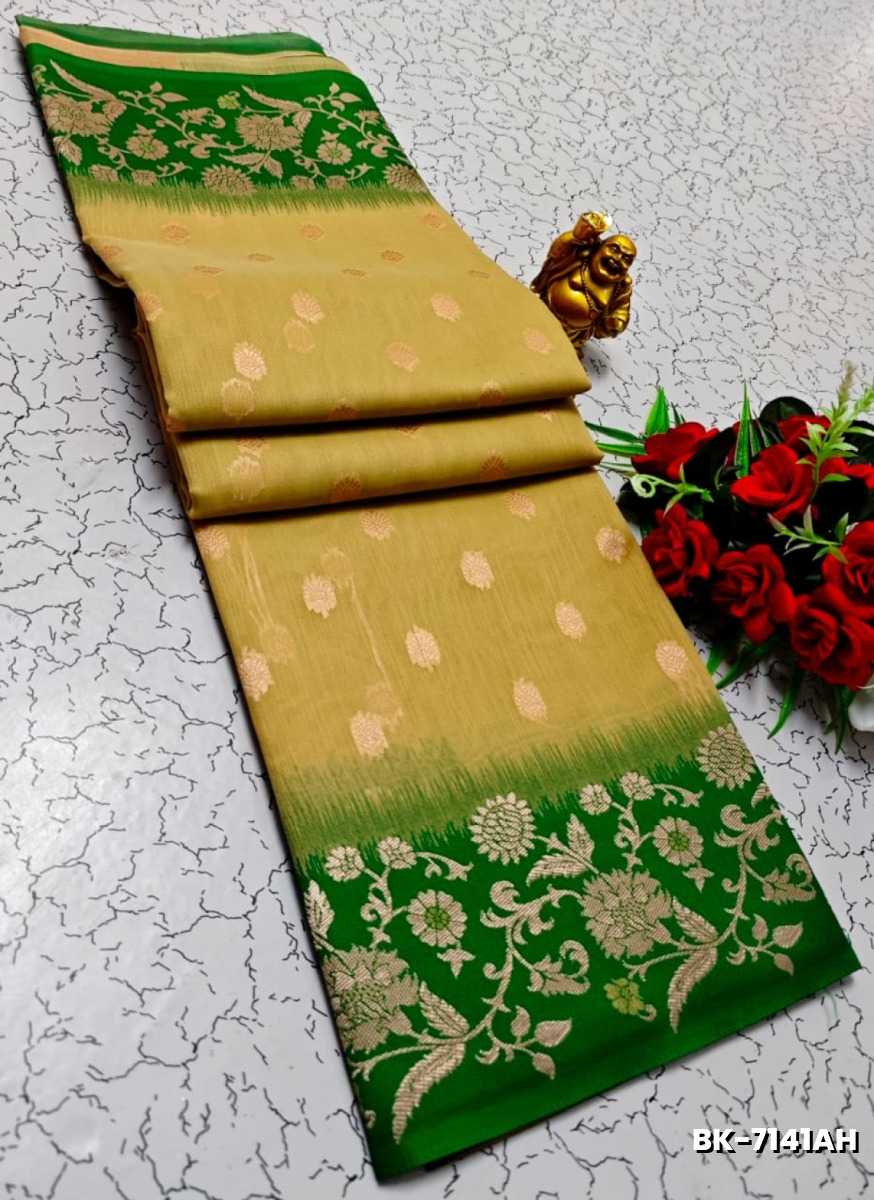 Banarasi with our banarasi cotton fabric — a beautiful fusion of classic artistry and breathable comfort wear saree - SANDLE (3)