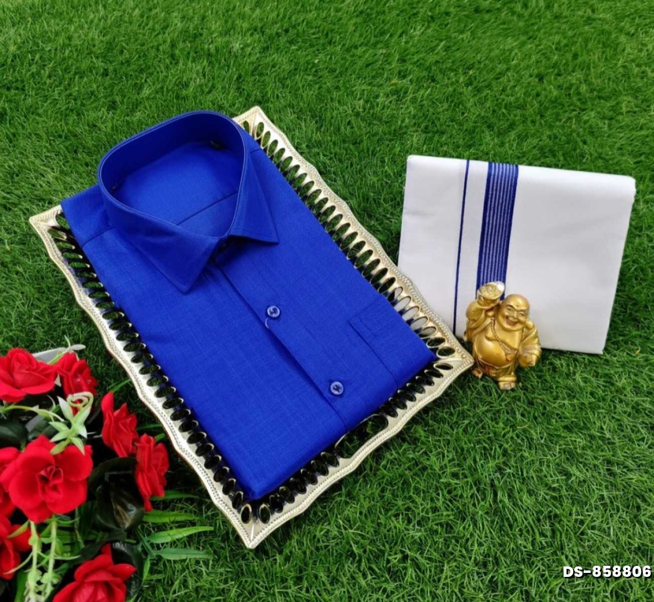 Traditional men  dhoti shirt  trending collection - ROYAL BLUE